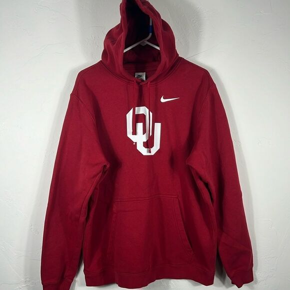 🏈 Vintage OKLAHOMA SOONERS Nike Pullover Hoodie Sweatshirt Men Sz XL - PERFECT - Picture 1 of 10
